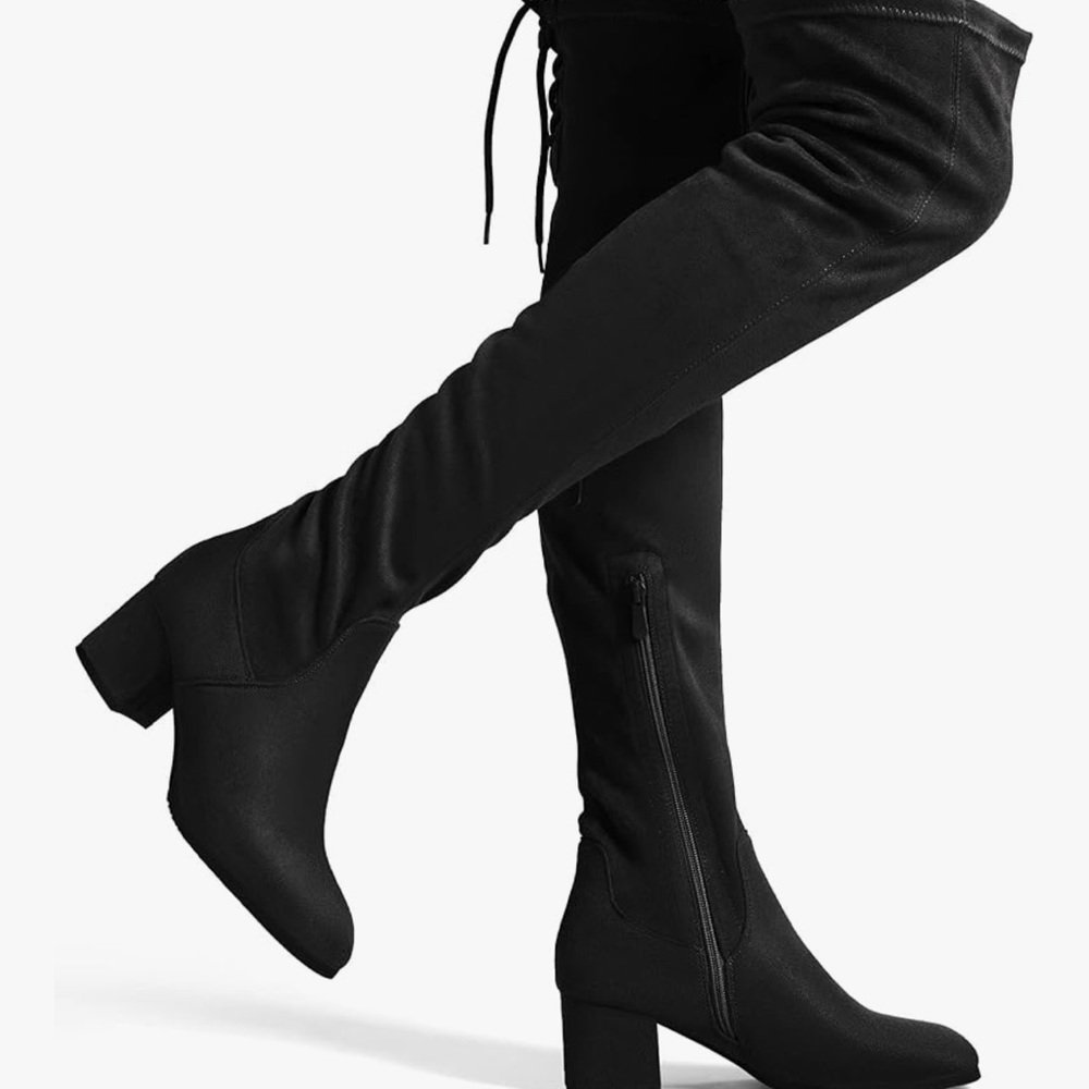 Dream Pairs Black Over the Knee Boots